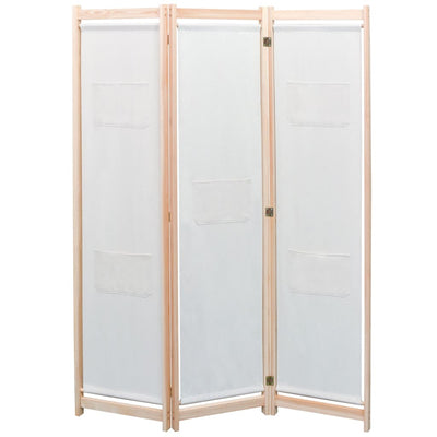 vidaXL 3-Panel Room Divider Black 120x170x4 cm Fabric