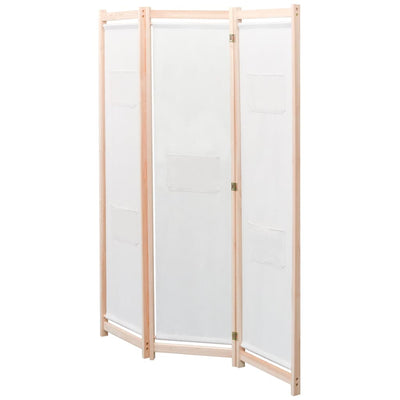 vidaXL 3-Panel Room Divider Black 120x170x4 cm Fabric