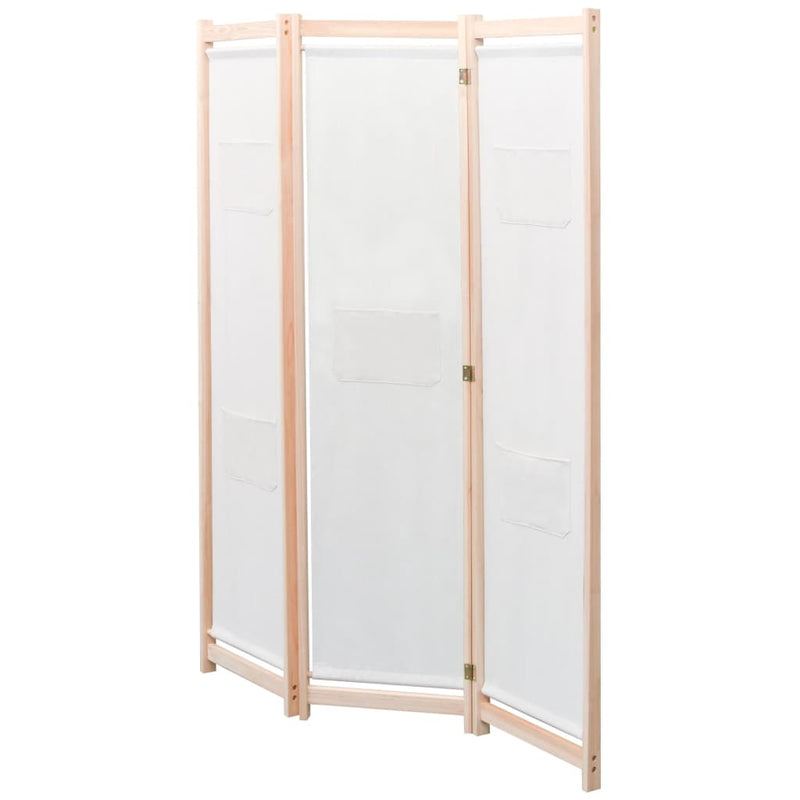 vidaXL 3-Panel Room Divider Black 120x170x4 cm Fabric