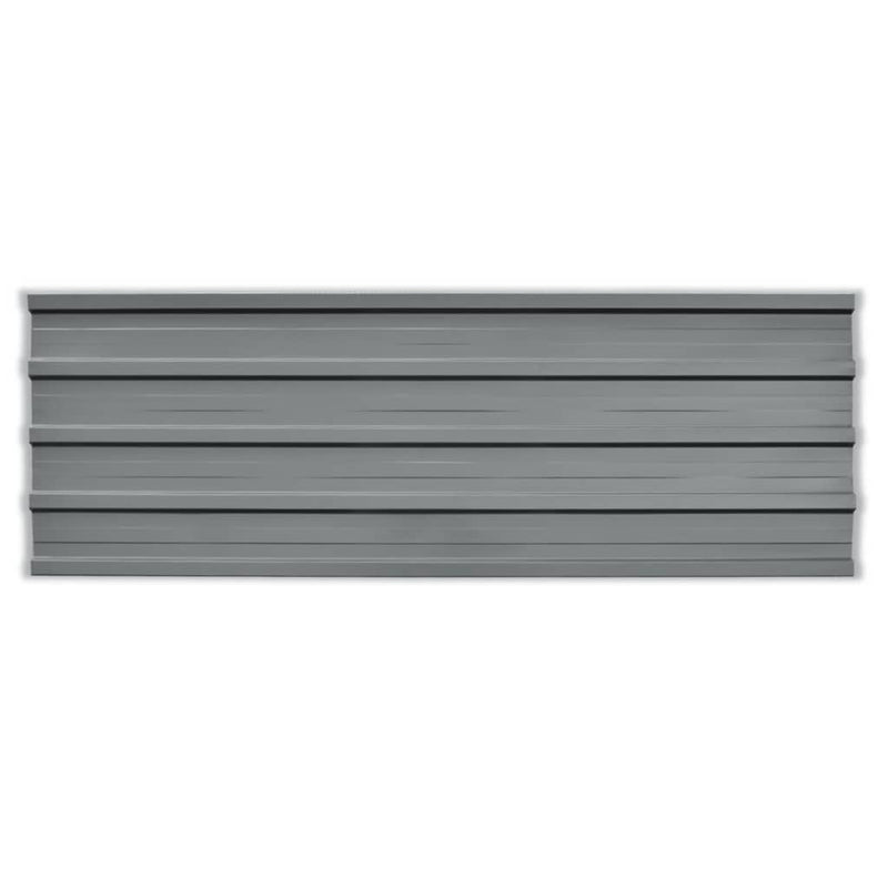 vidaXL Roof Panels 12 pcs Galvanised Steel Grey