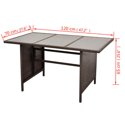 vidaXL 4 Piece Garden Lounge Set with Cushions Poly Rattan Black