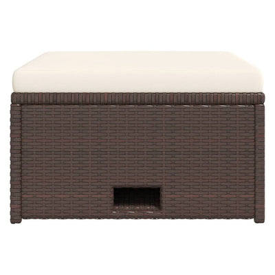 vidaXL 4 Piece Garden Lounge Set with Cushions Poly Rattan Black