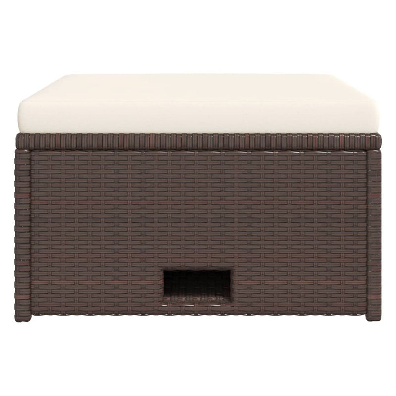 vidaXL 4 Piece Garden Lounge Set with Cushions Poly Rattan Black