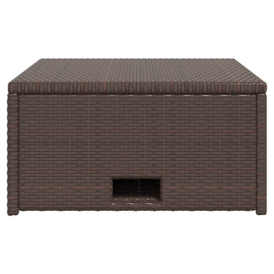 vidaXL 4 Piece Garden Lounge Set with Cushions Poly Rattan Black