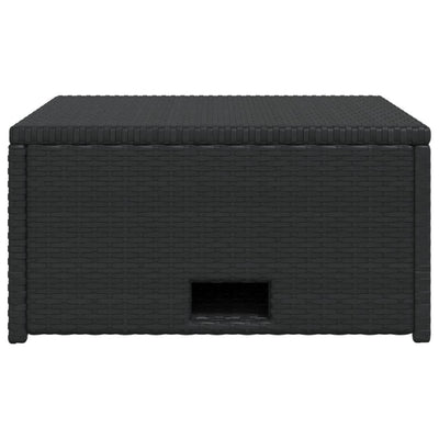 vidaXL 4 Piece Garden Lounge Set with Cushions Poly Rattan Black