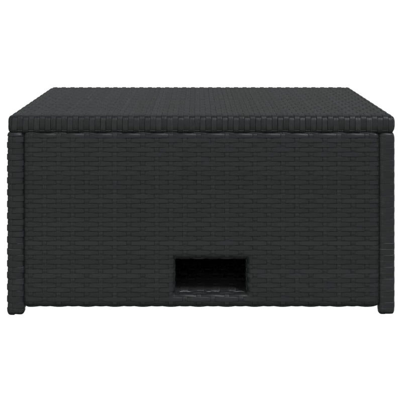 vidaXL 4 Piece Garden Lounge Set with Cushions Poly Rattan Black