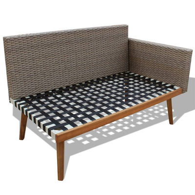 vidaXL 4 Piece Garden Lounge Set with Cushions Poly Rattan Grey