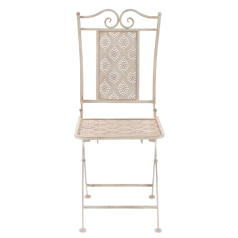 vidaXL 3 Piece Bistro Set Steel Grey