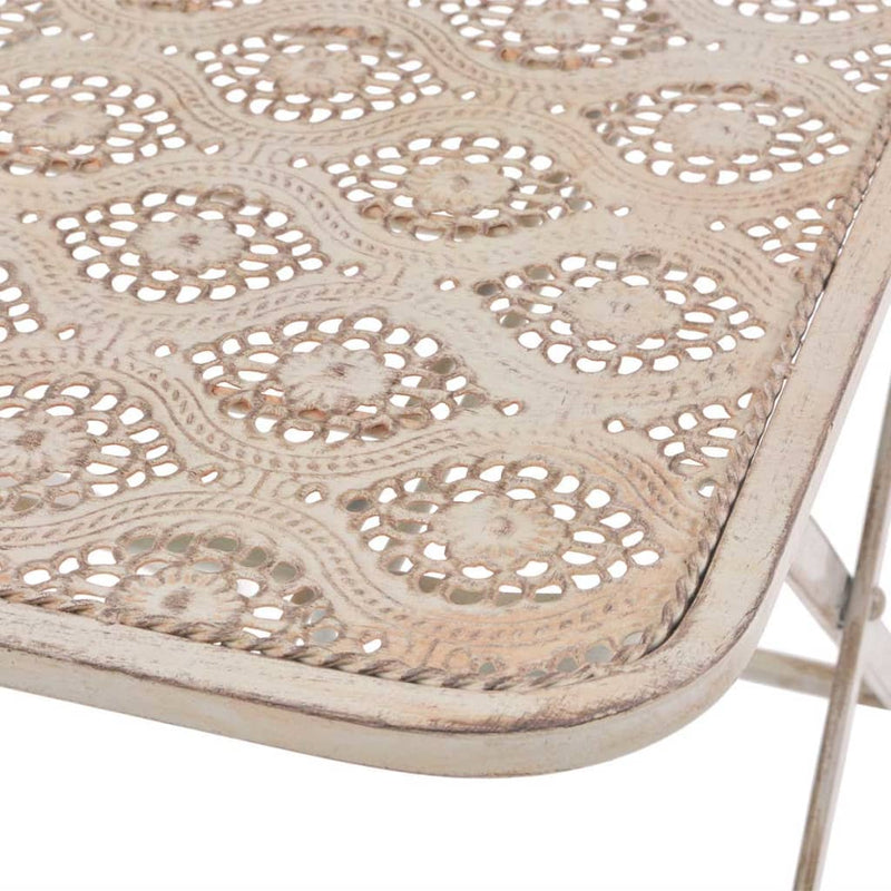 vidaXL 3 Piece Bistro Set Steel Grey