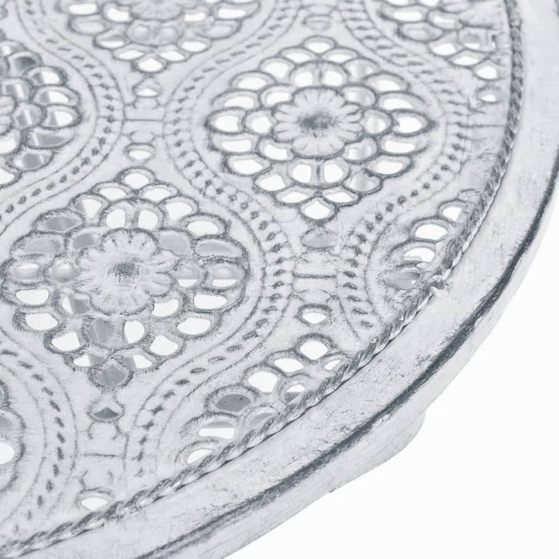 vidaXL 3 Piece Bistro Set Steel Grey