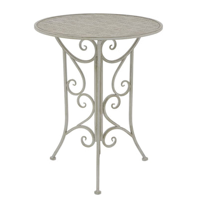 vidaXL 3 Piece Bistro Set Steel Grey