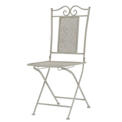 vidaXL 3 Piece Bistro Set Steel Grey