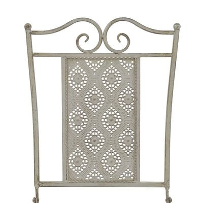 vidaXL 3 Piece Bistro Set Steel Grey