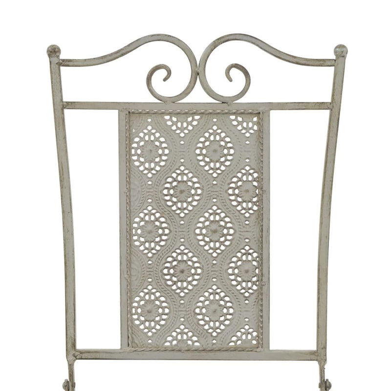 vidaXL 3 Piece Bistro Set Steel Grey