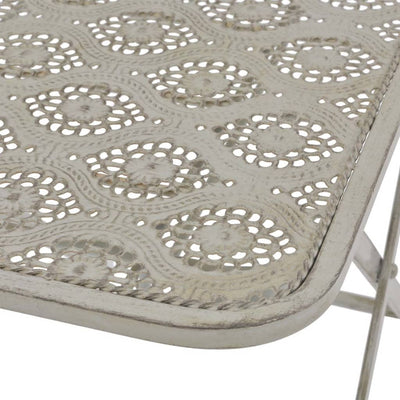 vidaXL 3 Piece Bistro Set Steel Grey