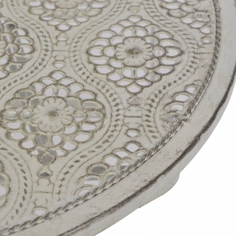 vidaXL 3 Piece Bistro Set Steel Grey