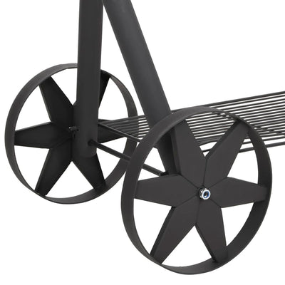 vidaXL BBQ Charcoal Smoker with Bottom Shelf Black Heavy XXL