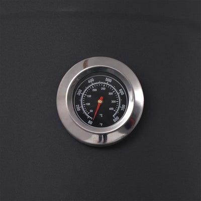 vidaXL BBQ Charcoal Smoker with Bottom Shelf Black Heavy XXL