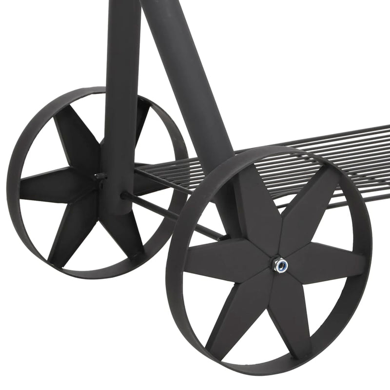 vidaXL BBQ Charcoal Smoker with Bottom Shelf Black Heavy XXXL