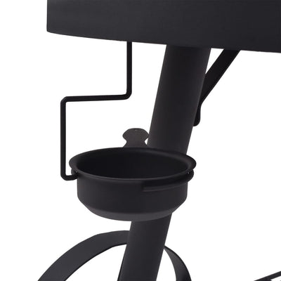 vidaXL BBQ Charcoal Smoker with Bottom Shelf Black Heavy XXXL