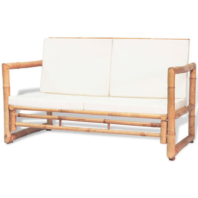 vidaXL 4 Piece Garden Lounge Set with Cushions Bamboo