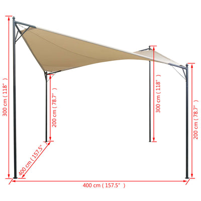 vidaXL Shade Sail Gazebo 4x4 m