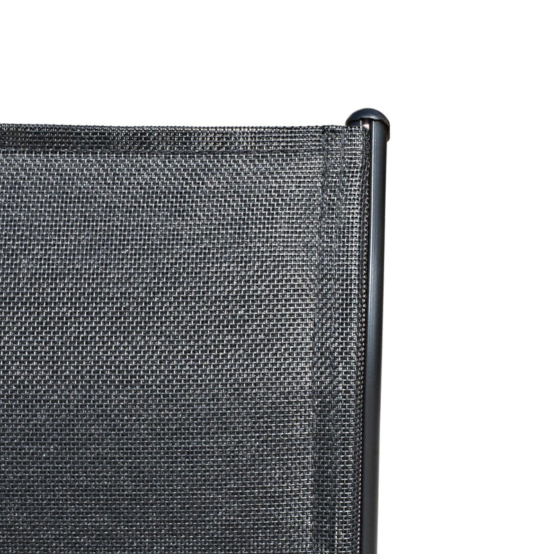 vidaXL 3 Piece Bistro Set Steel Black