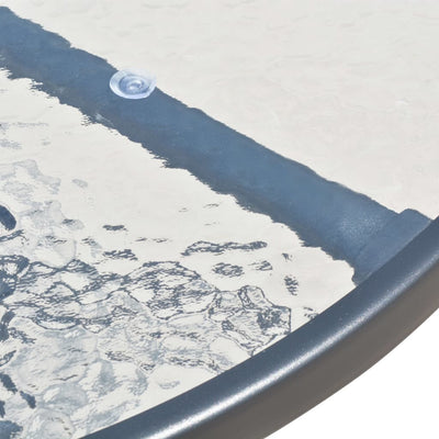 vidaXL 5 Piece Outdoor Dining Set Steel Black