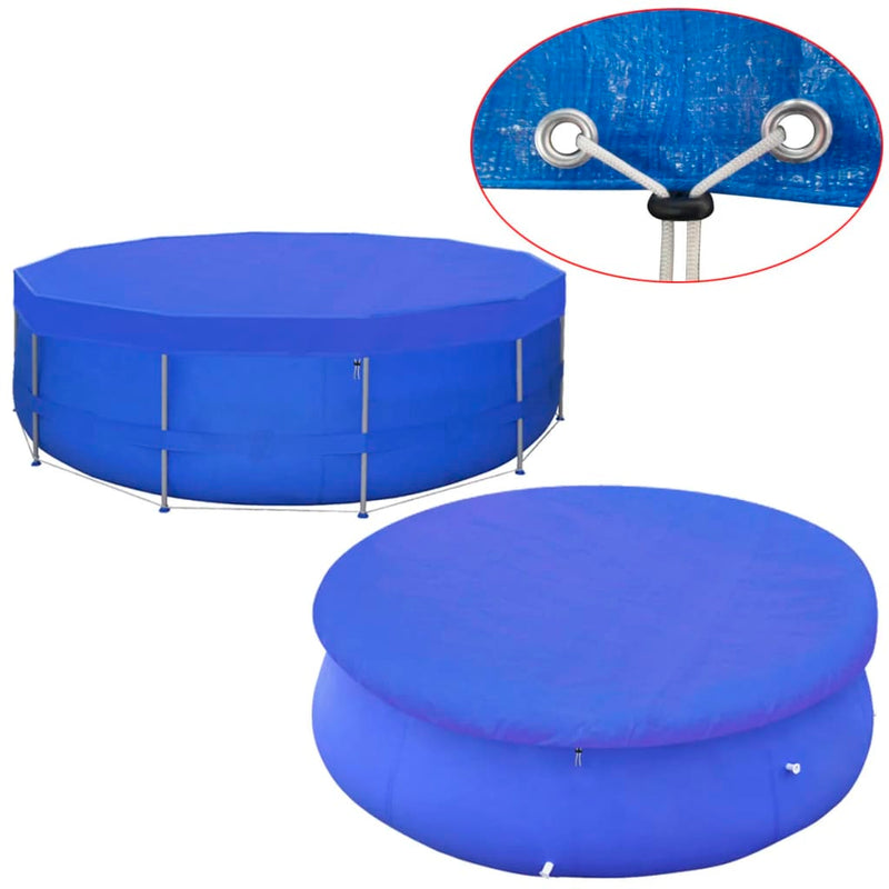 vidaXL Pool Cover PE Round 460 cm 90 g/m?