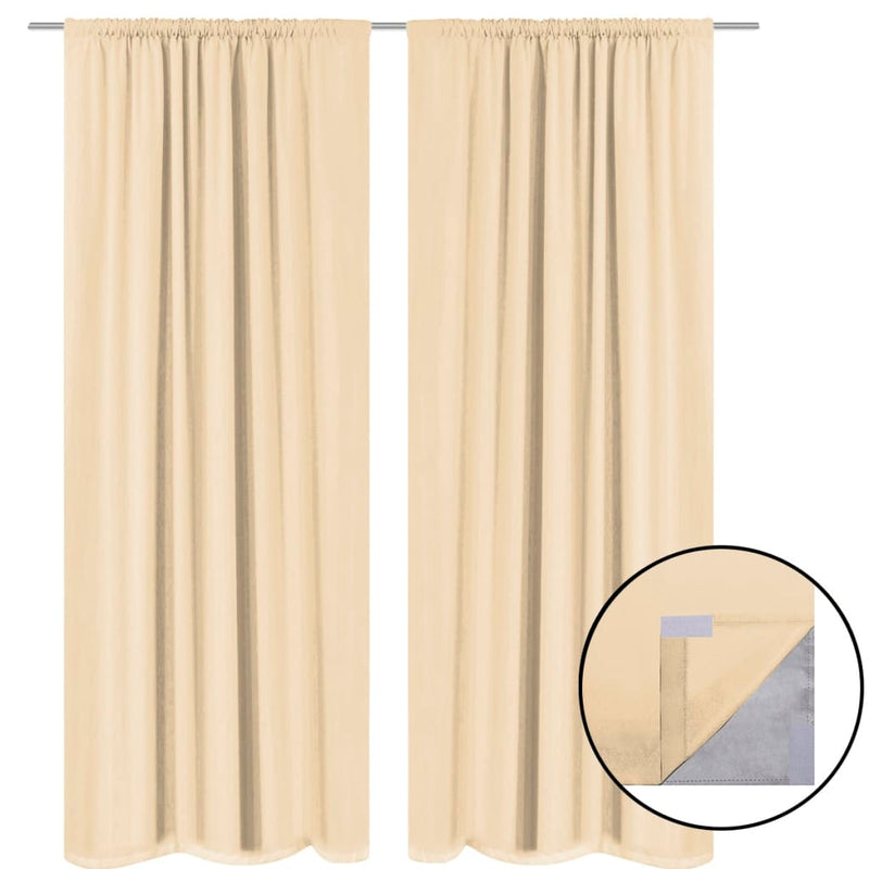vidaXL Blackout Curtains 2 pcs Double Layer 140x245 cm Green