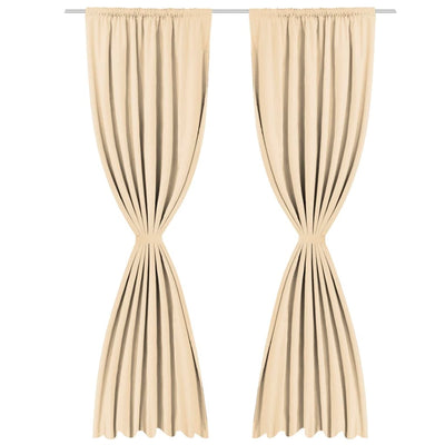 vidaXL Blackout Curtains 2 pcs Double Layer 140x245 cm Green