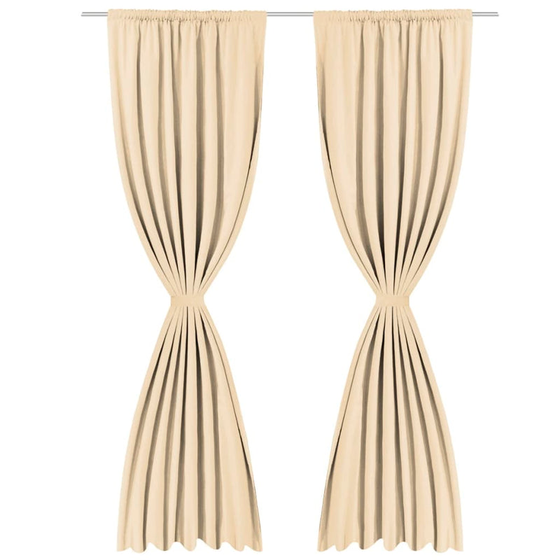vidaXL Blackout Curtains 2 pcs Double Layer 140x245 cm Green