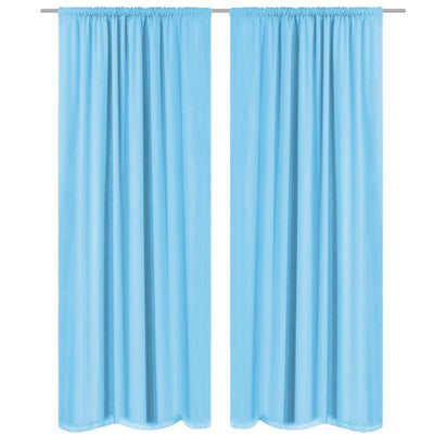 vidaXL Blackout Curtains 2 pcs Double Layer 140x245 cm Green