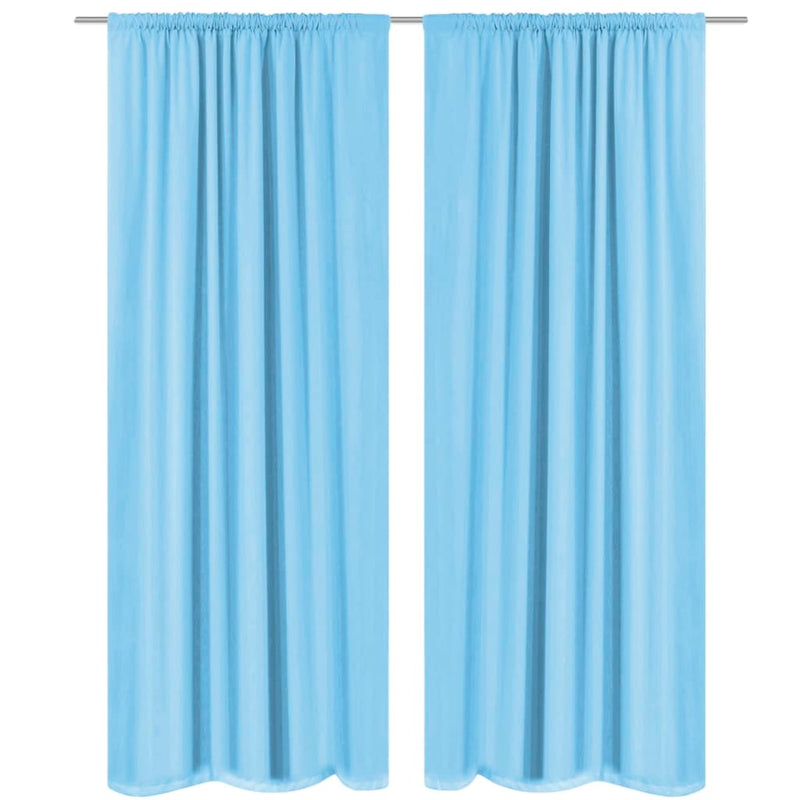 vidaXL Blackout Curtains 2 pcs Double Layer 140x245 cm Green