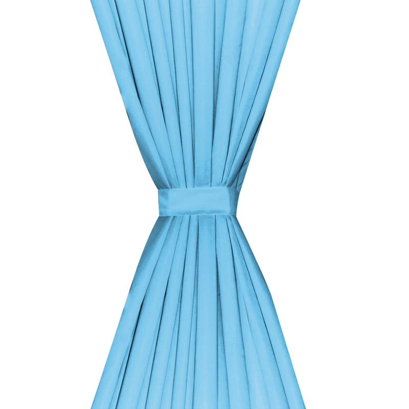 vidaXL Blackout Curtains 2 pcs Double Layer 140x245 cm Green