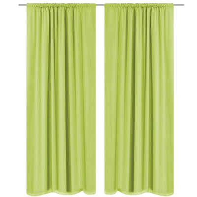 vidaXL Blackout Curtains 2 pcs Double Layer 140x245 cm Green