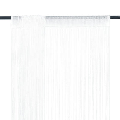 vidaXL String Curtains 2 pcs 140x250 cm Black