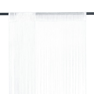vidaXL String Curtains 2 pcs 140x250 cm Black