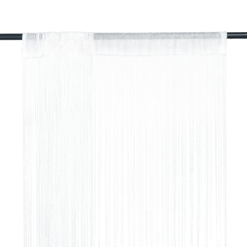 vidaXL String Curtains 2 pcs 140x250 cm Black