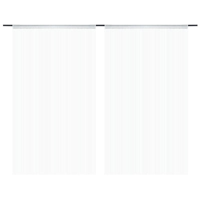 vidaXL String Curtains 2 pcs 140x250 cm Black