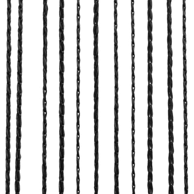 vidaXL String Curtains 2 pcs 140x250 cm Black