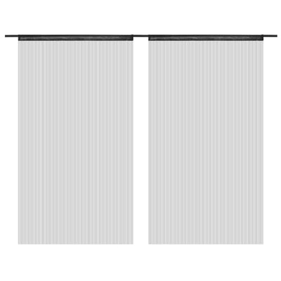 vidaXL String Curtains 2 pcs 140x250 cm Black