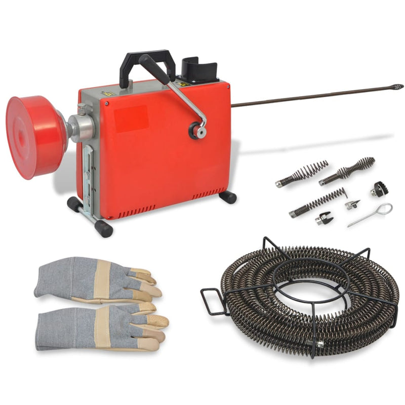 vidaXL Pipe Cleaning Machine 250 W 12.5mx16mm 4.5mx9.5mm
