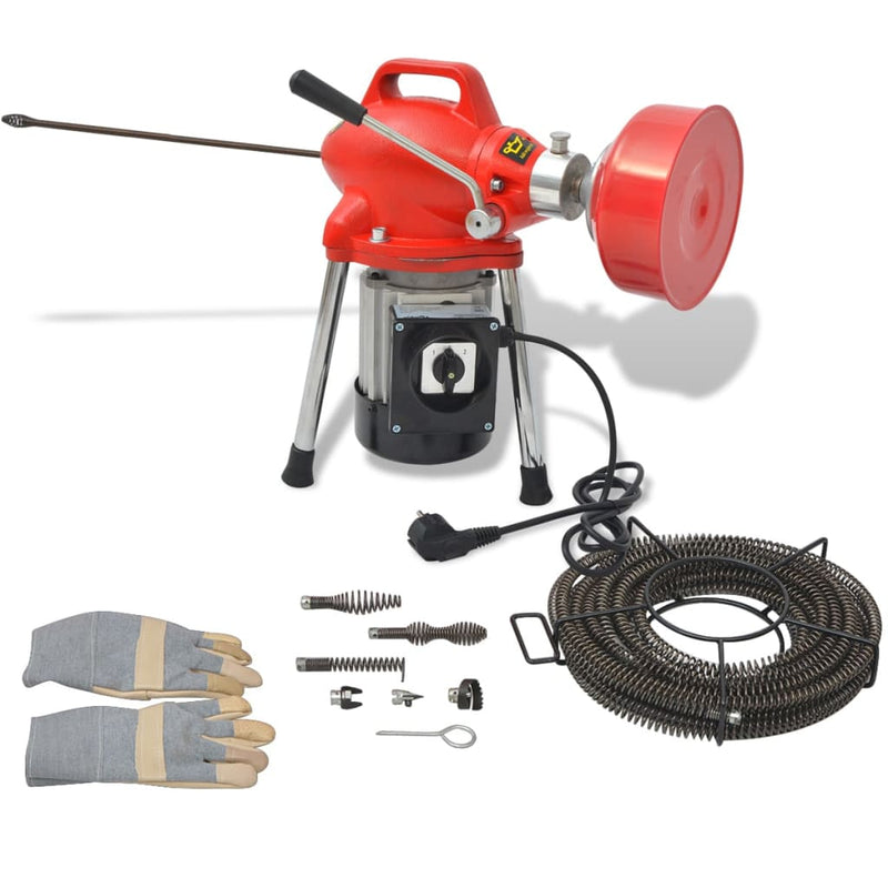 vidaXL Pipe Cleaning Machine 250 W 12.5mx16mm 4.5mx9.5mm