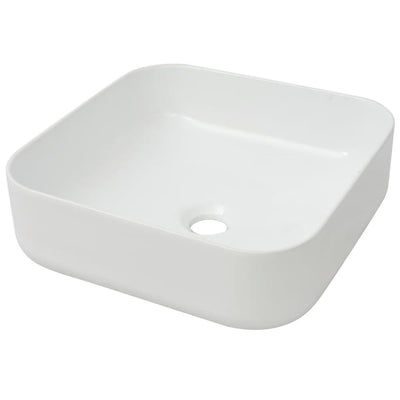 vidaXL Basin Square Ceramic White 41.5x41.5x12 cm
