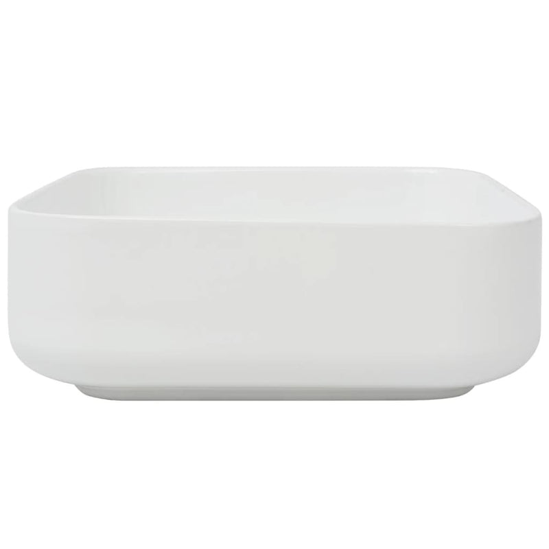 vidaXL Basin Square Ceramic White 41.5x41.5x12 cm