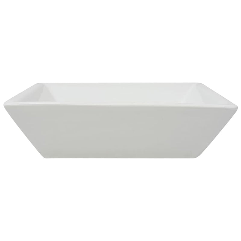 vidaXL Basin Square Ceramic White 41.5x41.5x12 cm