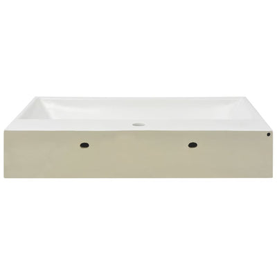 vidaXL Basin with Faucet Hole Ceramic White 76x42.5x14.5 cm