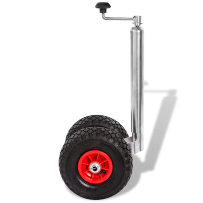 vidaXL Trailer Jockey Wheel with 2 Pneumatic Tyres 200 kg