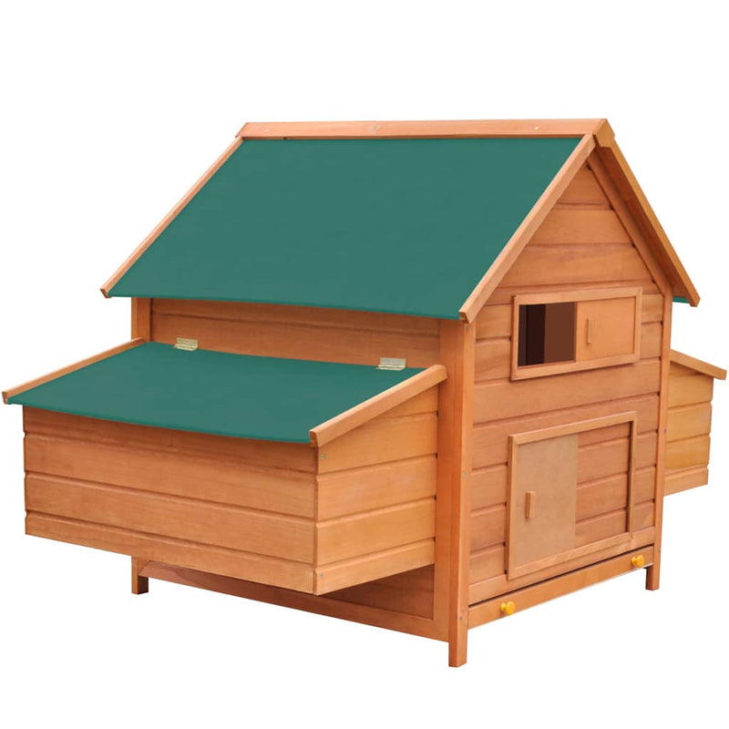 vidaXL Chicken Coop Red 157x97x110 cm Wood